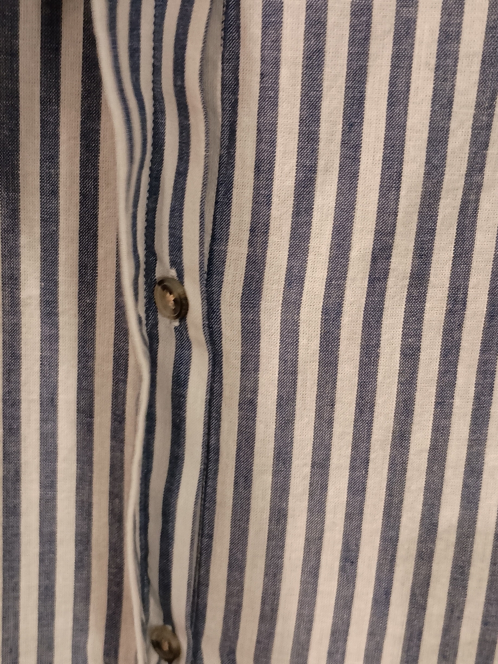 Eden & Olivia Navy and White Striped Button-Down Shirt - Picture 13 of 16